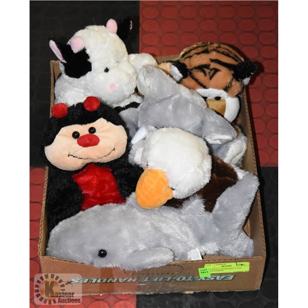 BOX WITH 6 PLUSH KELLY TOY HAND PUPPETS -