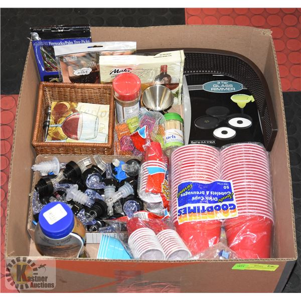 BOX WITH BAR ACCESSORIES INCL. BROWN DIP