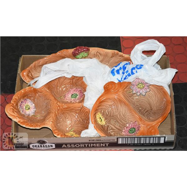 VINTAGE LOT OF STAFFORDSHIRE CHRYSANTHEMUM DISHES