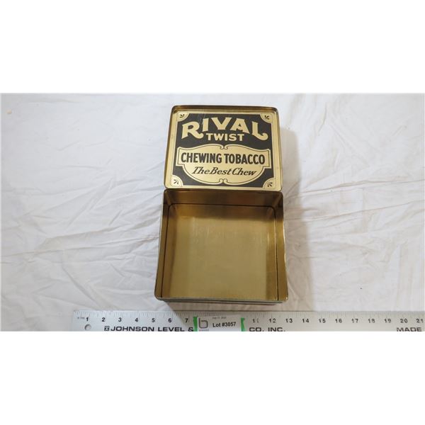 Rival twist chewing tobacco tin - 5lbs