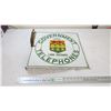 Image 1 : Government long distance telephones flanged enamel double sided sign - 19.75x20