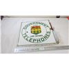 Image 5 : Government long distance telephones flanged enamel double sided sign - 19.75x20