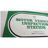 Image 6 : Motor vehicle inspection aluminum sign - 14.5x24 - double sided