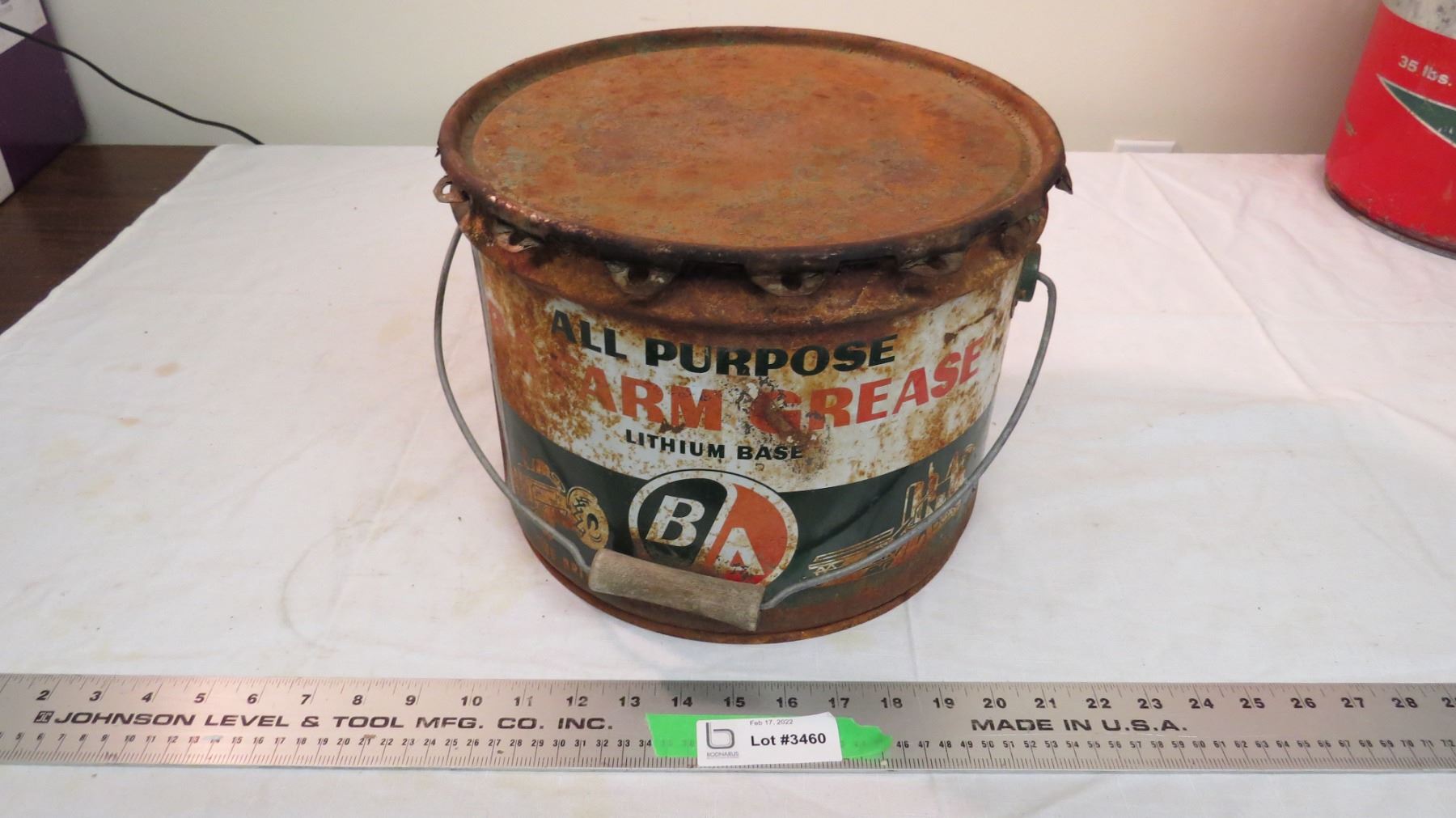 B/A 25 LB Grease pail - Bodnarus Auctioneering