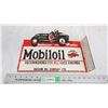 Image 1 : Mobil Oil flanged porcelain sign - 12x14.25