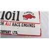 Image 6 : Mobil Oil flanged porcelain sign - 12x14.25