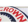 Image 3 : Red Crown gasoline flanged porcelain sign - 24x28.5