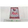 Image 1 : Mack truck tin sign - 7.75 x 11.75