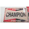 Image 2 : Castrol GTX + Champion spark plugs tin signs - 7.75x11.75