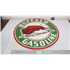Image 1 : Buffalo gasoline porcelain sign - 30" diameter - double sided