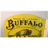 Image 2 : Buffalo motor oil tin Porcelain flanged double sided sign - 24x24