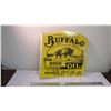 Image 6 : Buffalo motor oil tin Porcelain flanged double sided sign - 24x24