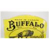 Image 7 : Buffalo motor oil tin Porcelain flanged double sided sign - 24x24