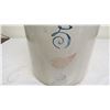 Image 2 : 5 Gal Redwing stoneware crock - small chip + hairline crack on bottom