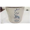 Image 2 : 5 Gal Redwing stoneware crock - hairline crack on bottom + side