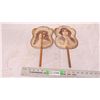 Image 1 : (2) vintage hand fans