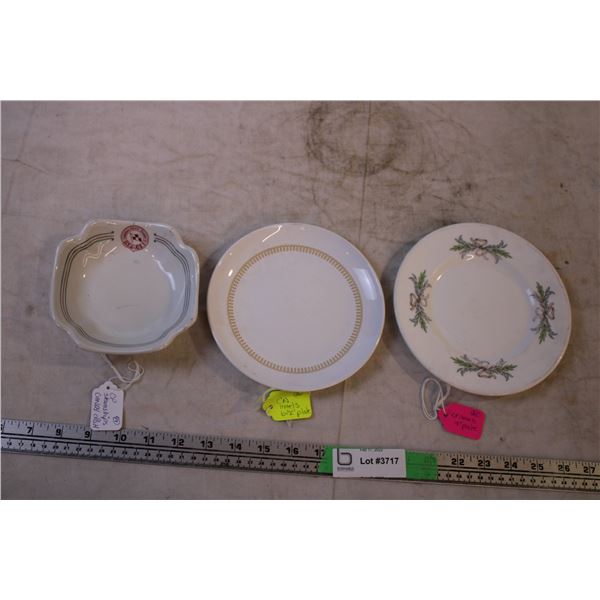 CP Hotel Plate + CN Hotel Plate + CP Steamship Dish