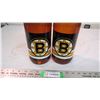 Image 2 : Bruins Giant Bottle shaped coin banks - 1 lid is cracked - has some coins
