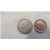 Image 2 : 1964 Canadian Quarter + 1967 Canadian 5 cent
