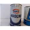 Image 2 : Texaco + Allstate motor oil tins – both full