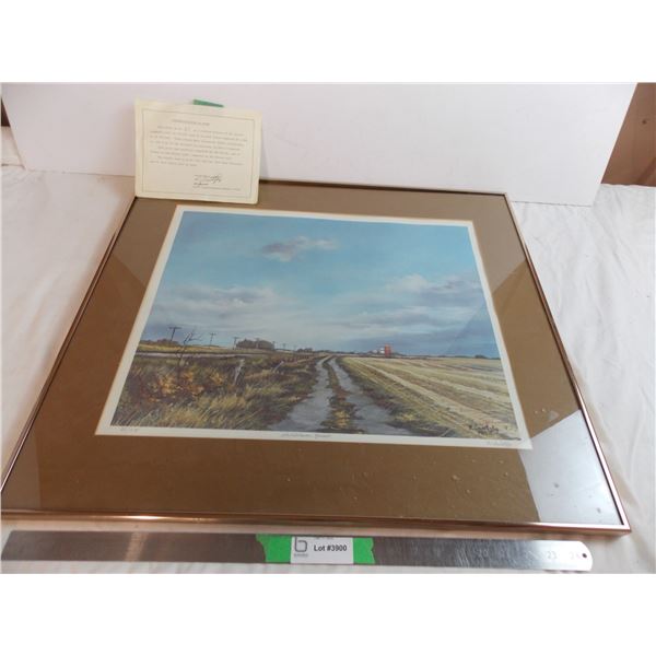 Saskatchewan Harvest Art in frame #'d 51/275 - 1980