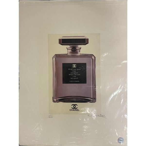 Rare, Limited Edition Chanel No. 5 Parfum Bottle w/ CoCo Chanel Quote Fairchild Paris Collection
