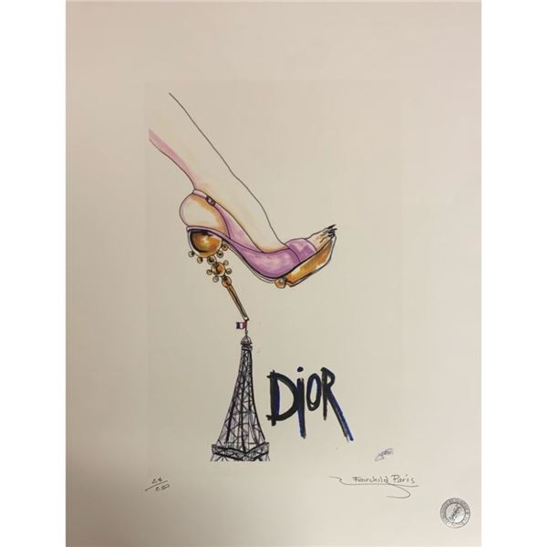 Dior Heel On Eiffel Tower Fairchild Paris Collection Print Fairchild Paris Print Art Collection