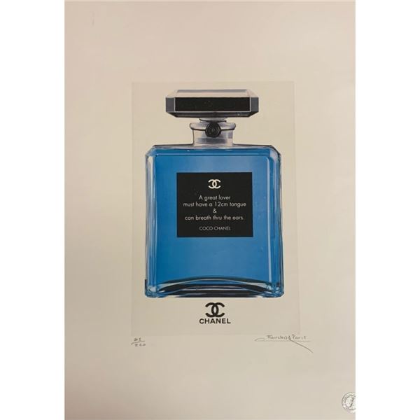 Rare, Limited Edition Chanel No. 5 Parfum Bottle w/ CoCo Chanel Quote Fairchild Paris Collection