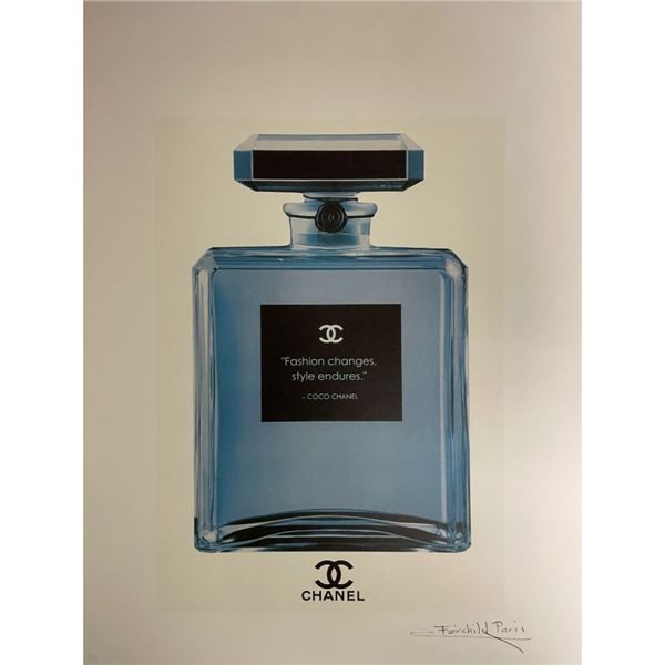 Rare, Limited Edition Chanel No. 5 Parfum Bottle w/ CoCo Chanel Quote Fairchild Paris Collection
