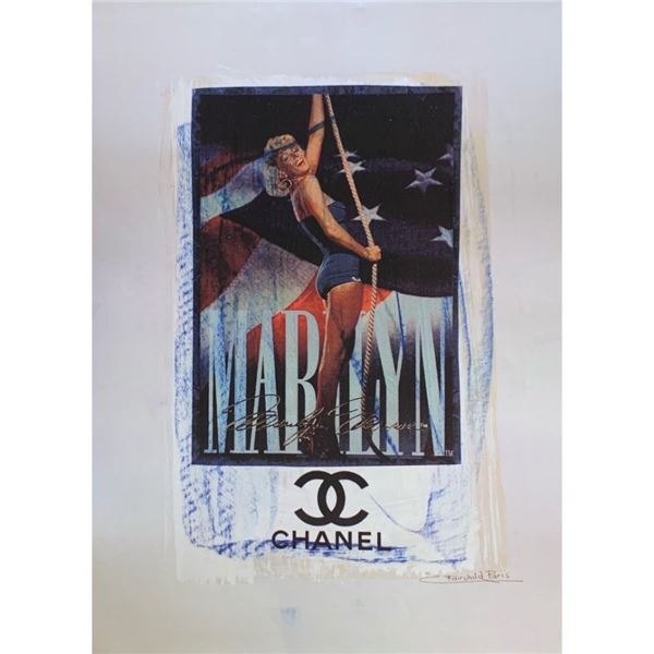 Limited Edition “Chanel Marilyn Monroe American Flag " Fairchild Collection Artist Print
