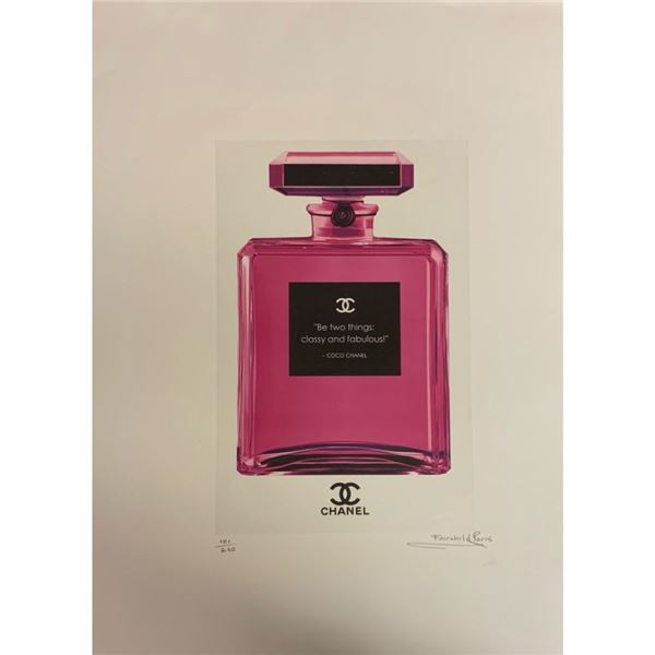 Rare, Limited Edition Chanel No. 5 Parfum Bottle w/ CoCo Chanel Quote Fairchild Paris Collection