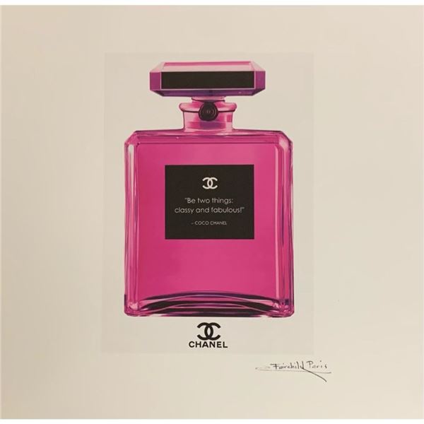 Rare, Limited Edition Chanel No. 5 Parfum Bottle w/ CoCo Chanel Quote Fairchild Paris Collection