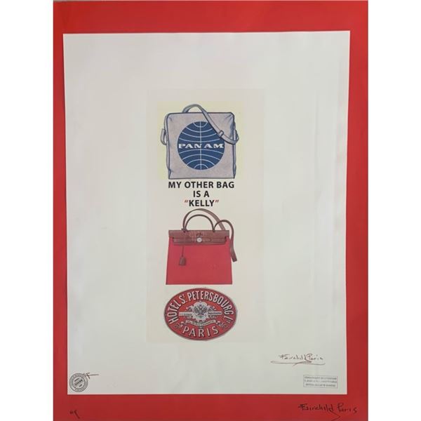 Limited Edition PanAm x Hermes x Hotel S'Petersbourg L. Paris Bags & Logo Fairchild Collection Print