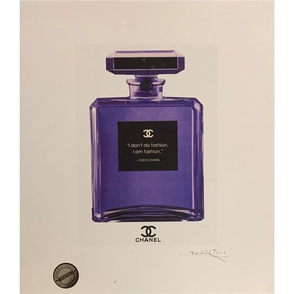 Rare, Limited Edition Chanel No. 5 Parfum Bottle w/ CoCo Chanel Quote Fairchild Paris Collection