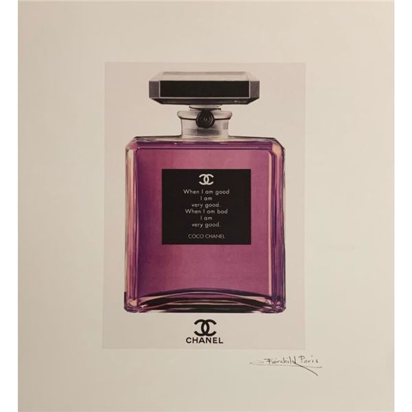 Rare, Limited Edition Chanel No. 5 Parfum Bottle w/ CoCo Chanel Quote Fairchild Paris Collection