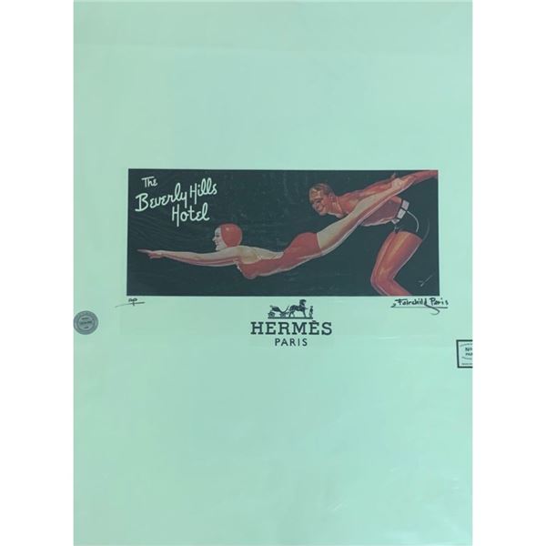 Hermès x The Beverly Hills Hotel Fairchild Paris Print Art Collection