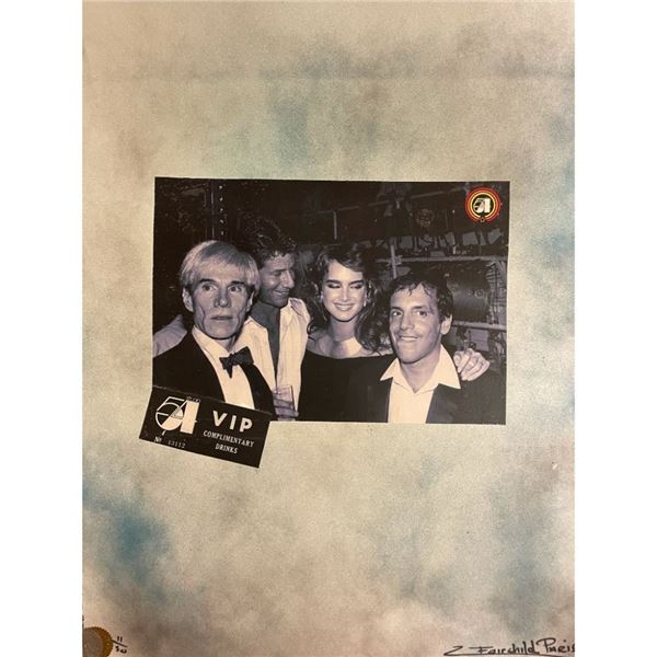 Limited Edition  Calvin Klein, Brooke Shields, Steve Rubell and Andy Warhol at Studio 54, from the F