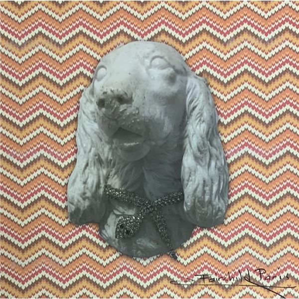 Limited Edition Designer Dog Jeweled Necklace Fairchild Collection Print