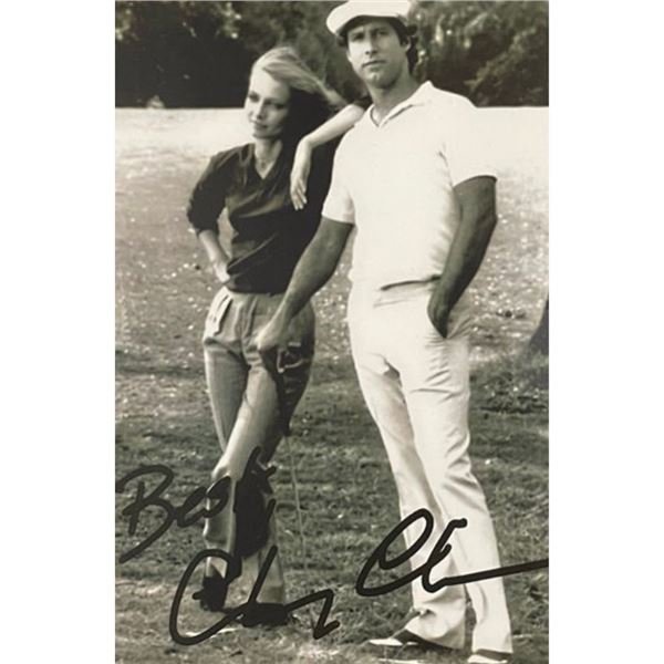 Chevy Chase Signed Caddyshack Golfcourse Photograph