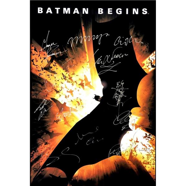 Signed Batman Begins Movie Poster