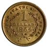 Image 2 : 1854 $1 Liberty Type 1 Gold Coin