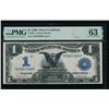 Image 1 : 1899 $1 Black Eagle Silver Certificate PMG 63