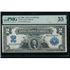1899 $2 Mini Porthole Silver Cert PMG 35