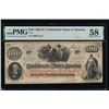 1862-63 $100 T-41 Confederate PMG 58