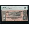 Image 1 : 1864 $10 T-68 Confederate PMG 50EPQ