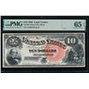 Image 1 : 1880 $10 Jackass Legal Tender Note PMG 65EPQ