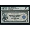 1918 $5 St Louis FRBN PMG 45EPQ