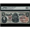 Image 1 : 1875 $5 Legal Tender Note PMG 63EPQ