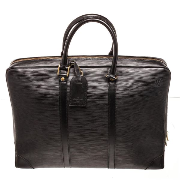 Louis Vuitton Black Epi Leather Porte Document Voyage Briefcases