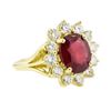Image 1 : 5.51 ctw Ruby and Diamond Ring - 18KT Yellow Gold